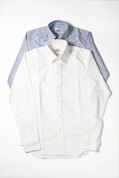 オックスフォード無地ボタンダウンシャツ