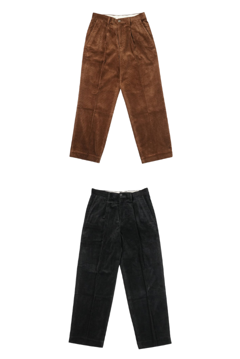 1TUCK WIDE TROUSERS CORDUROY