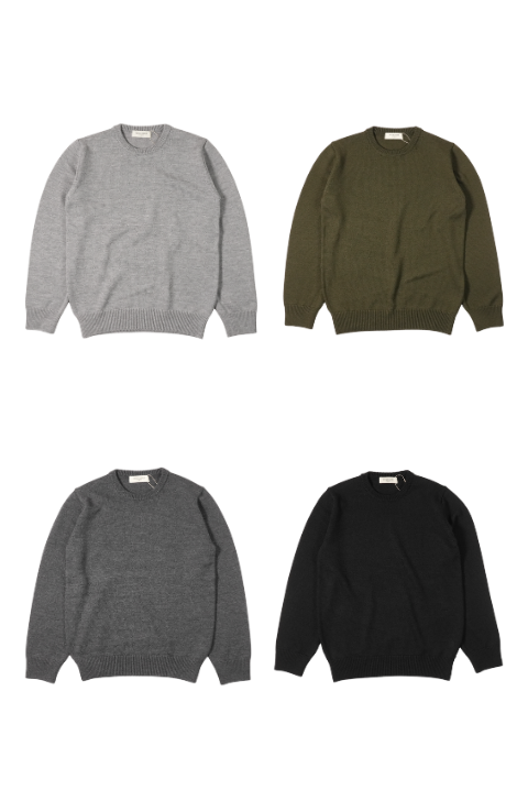 H/W MERINO WOOL CREWNECK