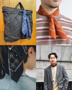 NAVYROOTS（ネイビールーツ）スカーフ 更紗柄 - ZABOU