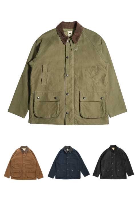 オリーブ フレンチモールスキンジャケット fob factory F.O.B FACTORY（エフオービー ファクトリー）フレンチモールスキン