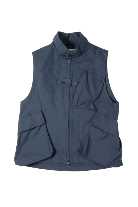 Hollow Yarn Light Gabardine Cloth / Messenger Vest