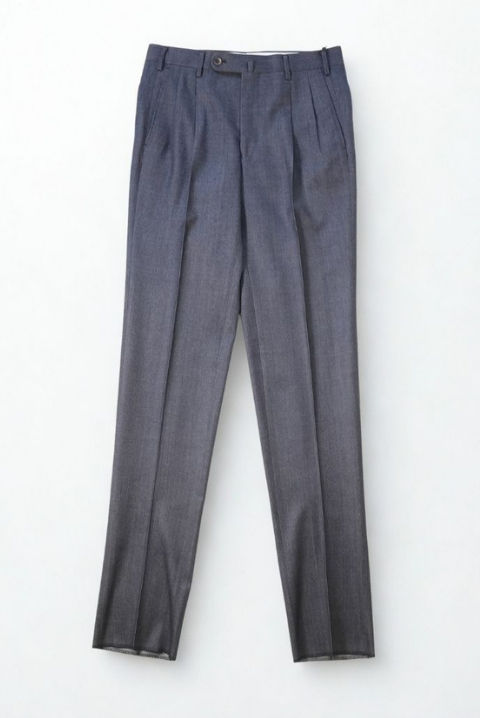 2 OUT PLEATS Wool Denim(Gabaridine) 