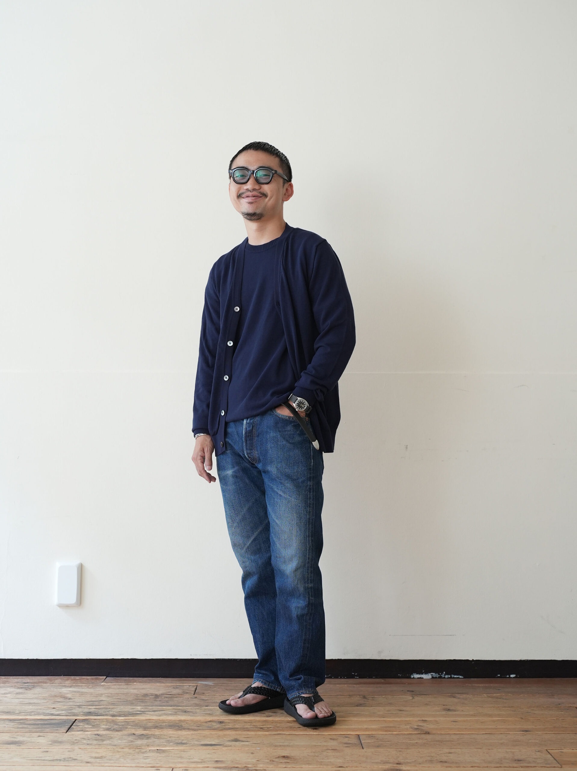 紺ニットのすゝめ①MOONCASTLE ICECOTTON - ZABOU BLOG