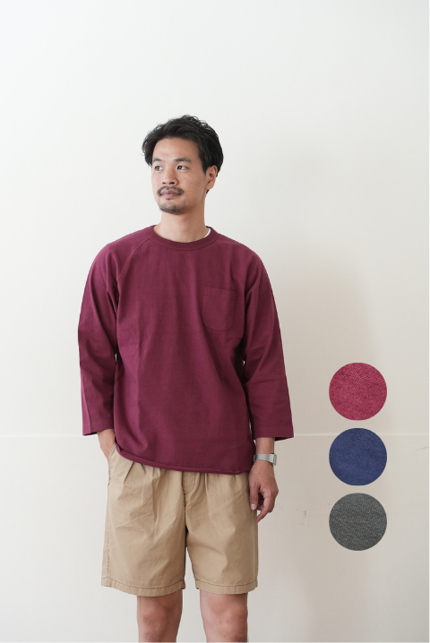 BASEBALL 8SLV TEE バーガンディー