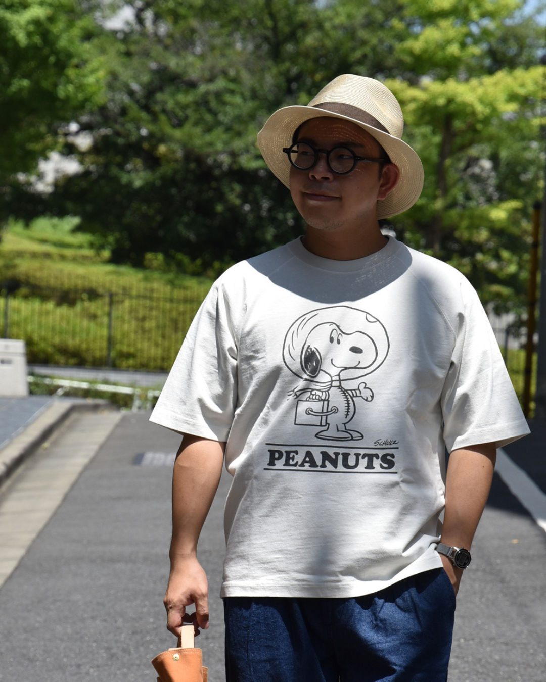 BARNS OUTFITTERS スヌーピーTシャツ コーディネート