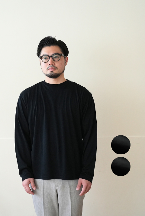 メリノウール長袖Tシャツ