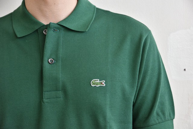 ラコステ ポロシャツ緑 グリーン 3 S 刺繍 ワンポイント ロゴ 注文割引